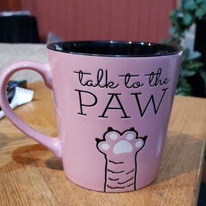 Pink 'Talk to the Paw' Mug